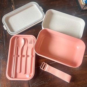 Our Place stackable lunchbox & HIP reusable sack